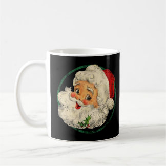 Vintage Christmas Santa Claus Face Old Fashioned S Coffee Mug