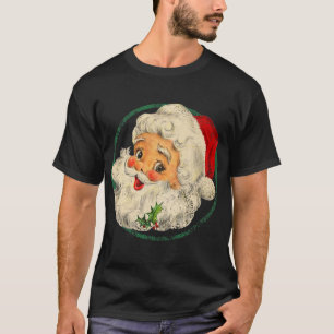 Vintage Christmas Santa Claus Face Old Fashioned T T-Shirt