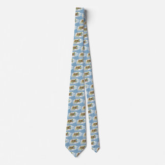 Vintage Christmas, Santa Claus Flying an Airplane Tie