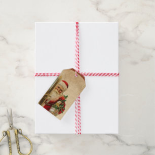 Vintage Christmas Santa Claus Gift Tag