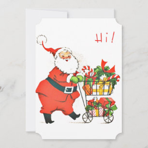Vintage Christmas Santa Claus Holiday Card