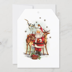 Vintage Christmas Santa Claus Holiday Card