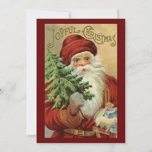 Vintage Christmas Santa Claus Holiday Card