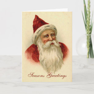 Vintage Christmas Santa Claus Holiday Card