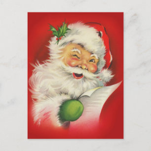 Vintage Christmas Santa Claus Holiday Postcard