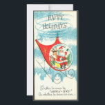 Vintage Christmas Santa Claus In Helicopter Holiday Card<br><div class="desc">Cute Retro Vintage Christmas Santa Claus In Helicopter Holiday Card.</div>