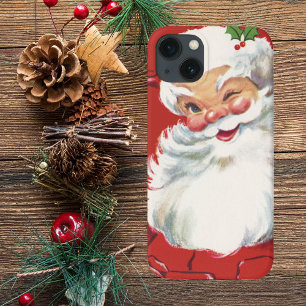 Vintage Christmas Santa Claus, Jolly and Winking iPhone 13 Case