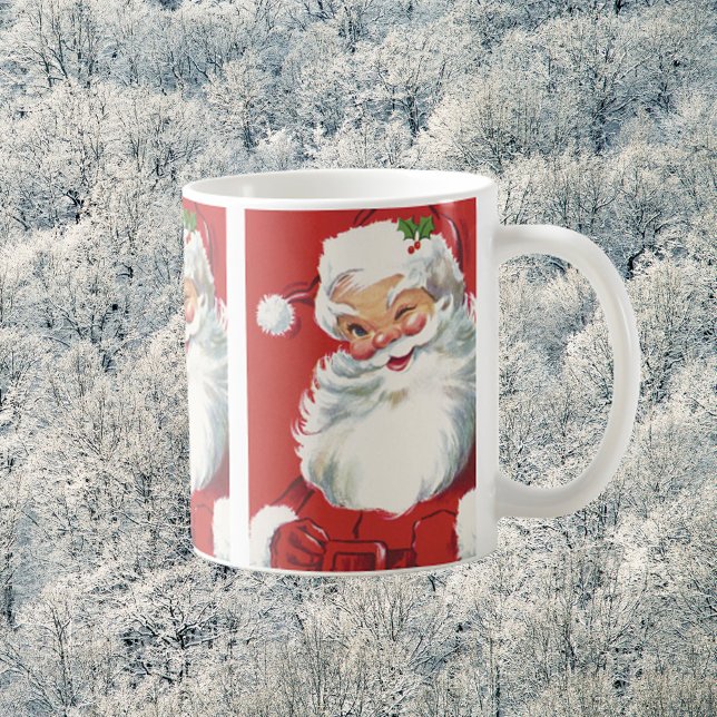 Vintage Christmas Santa Claus, Jolly and Winking Coffee Mug (Creator Uploaded)