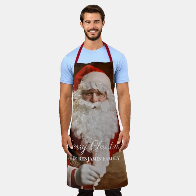 Vintage Christmas Santa Claus Jolly Personalise  Apron (Worn)