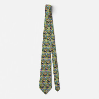 Vintage Christmas, Santa Claus Making Toy Dolls Tie
