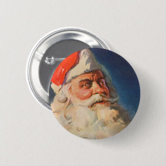 Vintage Christmas, Santa Claus Naughty Nice List 6 Cm Round Badge