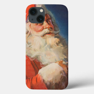 Vintage Christmas, Santa Claus Naughty Nice List iPhone 13 Case