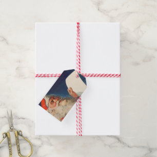 Vintage Christmas, Santa Claus Naughty Nice List Gift Tags
