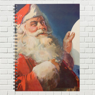 Vintage Christmas, Santa Claus Naughty Nice List Notebook