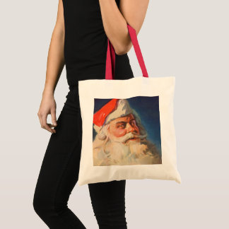 Vintage Christmas, Santa Claus Naughty Nice List Tote Bag