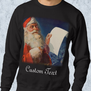 Vintage Christmas Santa Claus Naughty or Nice List Sweatshirt