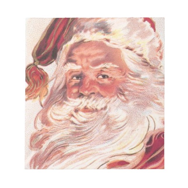 Vintage Christmas Santa Claus Notepad (Front)