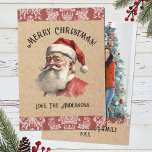 Vintage Christmas Santa Claus Photo Holiday<br><div class="desc">Celebrate the magic of Christmas with our Vintage Santa Claus Photo Christmas card. The Christmas Card is adorned with an illustration of jolly Santa Claus, on a kraft paper background with your photo on the back. The vintage-inspired artwork will add a touch of warmth and charm to your holiday season....</div>