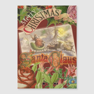 Vintage Christmas Santa Claus Sleigh