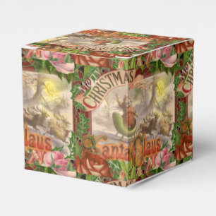 Vintage Christmas Santa Claus Sleigh Favour Box