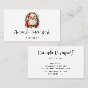 Vintage Christmas Santa Claus Smiling Business Card