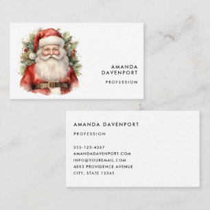 Vintage Christmas Santa Claus Smiling Business Card