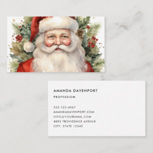 Vintage Christmas Santa Claus Smiling Business Card
