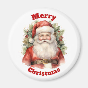 Vintage Christmas Santa Claus Smiling Magnet