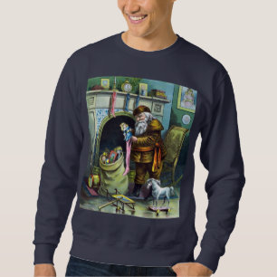 Vintage Christmas, Santa Claus Stockings with Toys Sweatshirt
