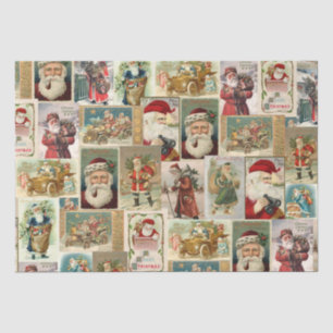 Vintage Christmas Santa Claus Tissue Paper Wrap