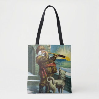 Vintage Christmas, Santa Claus Toys and Stockings Tote Bag