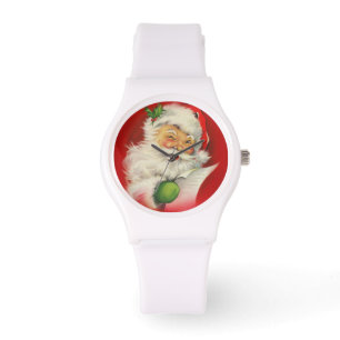 Vintage Christmas Santa Claus Watch