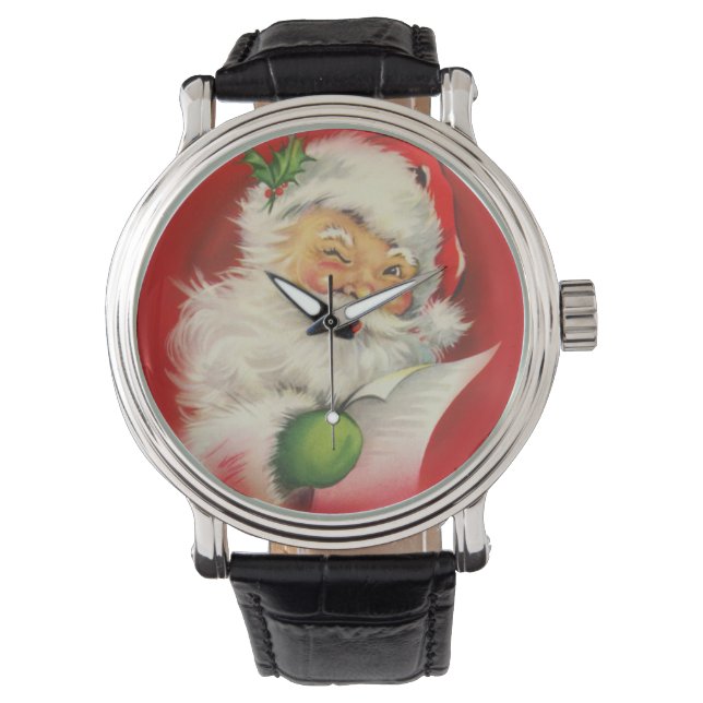 Vintage Christmas Santa Claus Watch (Front)