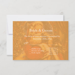 Vintage Christmas Santa Claus  wedding RSVP Card