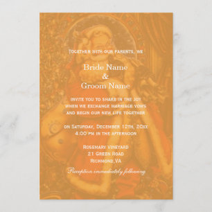 Vintage Christmas Santa Claus winter wedding Invitation