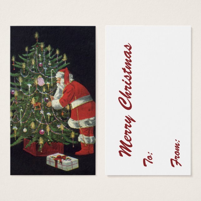 Vintage Christmas, Santa Claus with Presents (Front & Back)