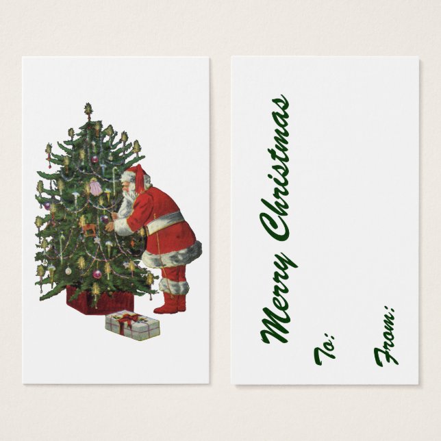 Vintage Christmas, Santa Claus with Presents (Front & Back)