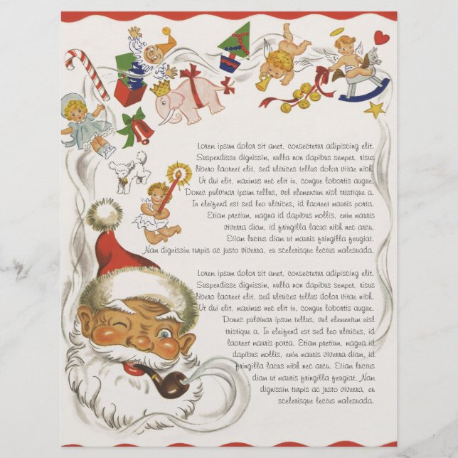 Vintage Christmas, Santa Claus with Toys and Dolls (Front)