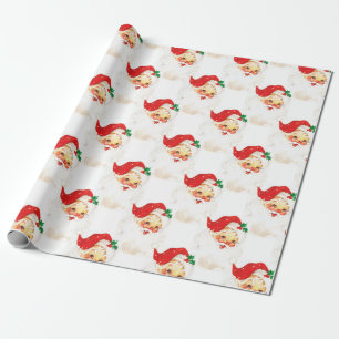 Vintage Christmas Santa Claus Wrapping Paper