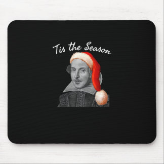 Vintage Christmas Santa Hat Funny Tis Season Mouse Mat
