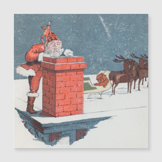 Vintage Christmas- santa  Holiday card (Front)
