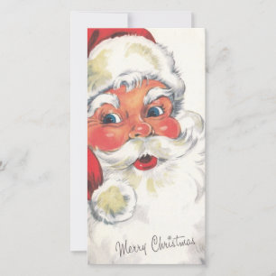 Vintage Christmas Santa Holiday Card