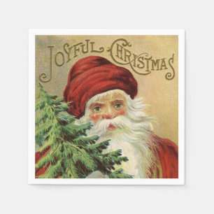 Vintage Christmas Santa Holiday party napkins