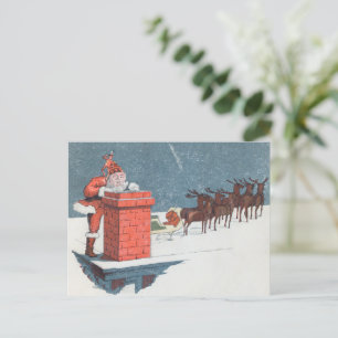 Vintage Christmas- santa Holiday Postcard