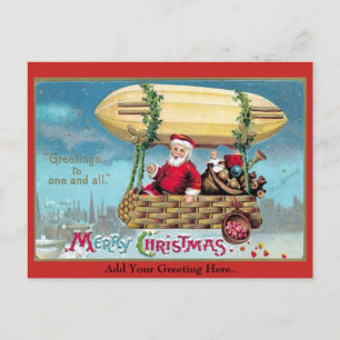 Vintage Christmas Santa Illustration 1909 Holiday Postcard