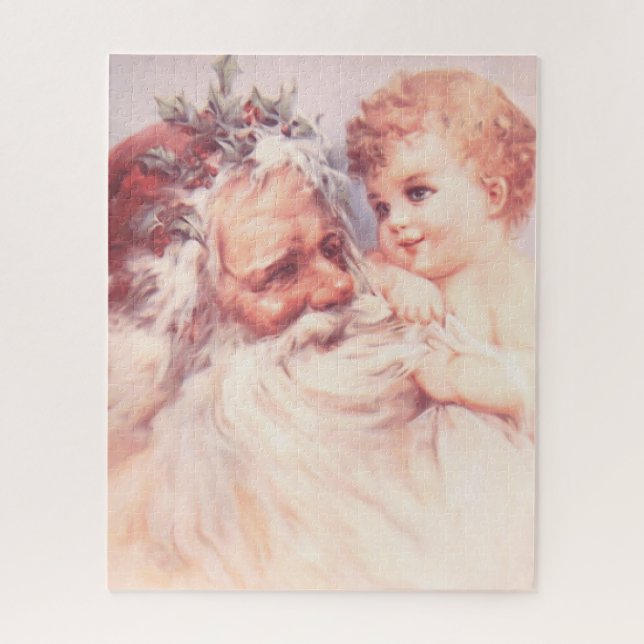 VINTAGE CHRISTMAS SANTA  JIGSAW PUZZLE (Vertical)