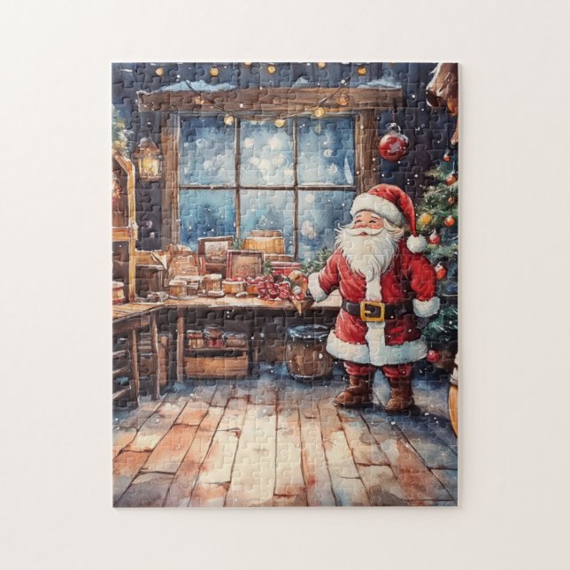 Vintage Christmas Santa Jigsaw Puzzle (Vertical)