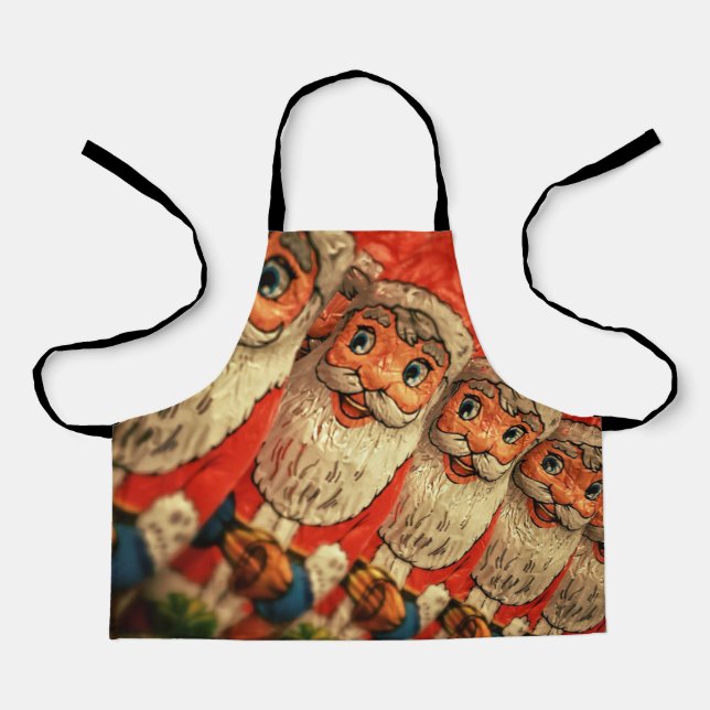 Vintage Christmas Santa Paper Mache Apron (Front)