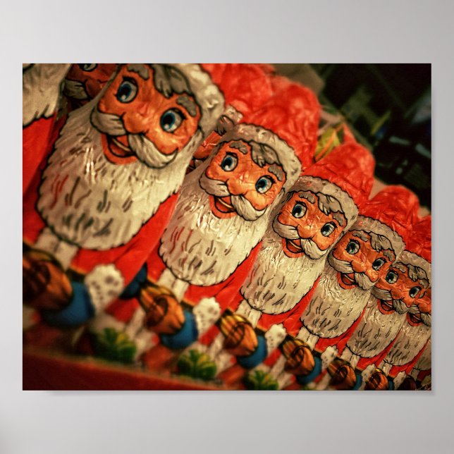 Vintage Christmas Santa Paper Mache Poster (Front)