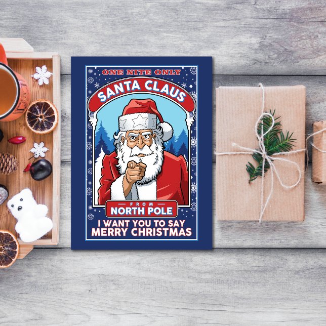 Vintage Christmas Santa Says Merry Christmas (Creator Uploaded)